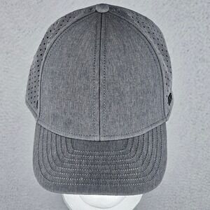 Melin A-Game Hydro Hat Mens Charcoal Gray Snapback Perforated Performance Cap